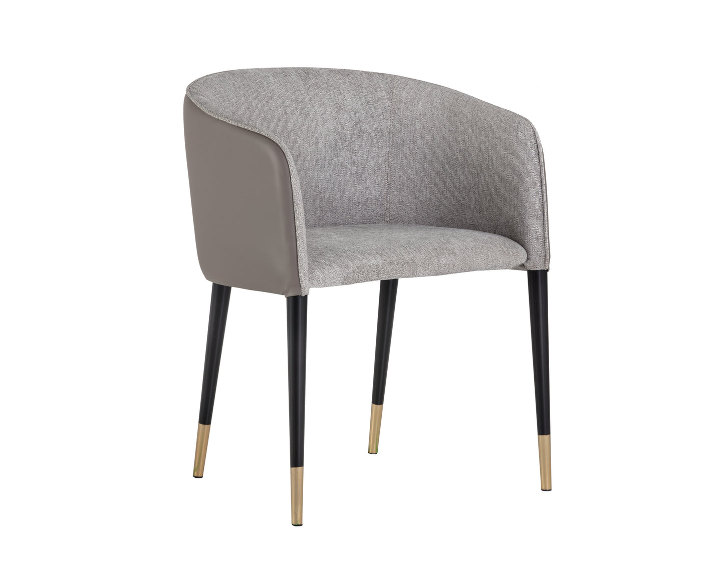 NAHLA ASHER DINING ARMCHAIR - FLINT GREY / NAPA TAUPE