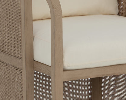 NAHLA PALERMO DINING CHAIR - DRIFT BROWN - STINSON CREAM