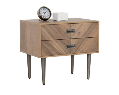 NAHLA GREYSON NIGHTSTAND - LIGHT ACACIA