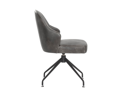 NAHLA BRETTA SWIVEL DINING CHAIR - OVERCAST GREY