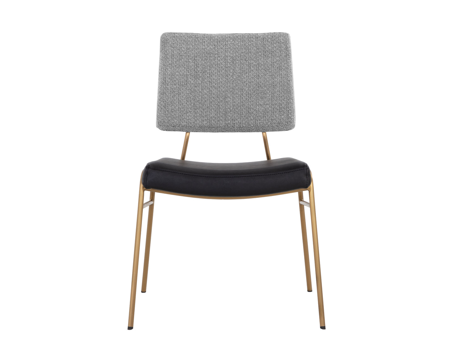 NAHLA BRINLEY DINING CHAIR - GOLD - NIGHTFALL BLACK / CHACHA GREY