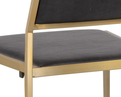 NAHLA ODILIA STACKABLE DINING CHAIR - BRAVO PORTABELLA