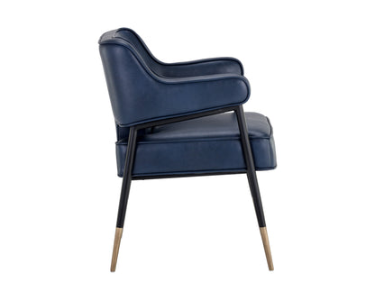 NAHLA DEROME DINING ARMCHAIR - BRAVO ADMIRAL