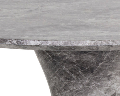 NAHLA SHELBURNE BAR TABLE - MARBLE LOOK - GREY