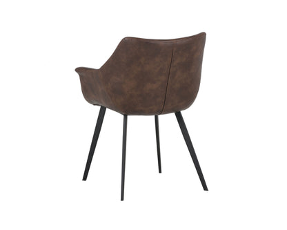 NAHLA MASON DINING ARMCHAIR - HEARTHSTONE BROWN