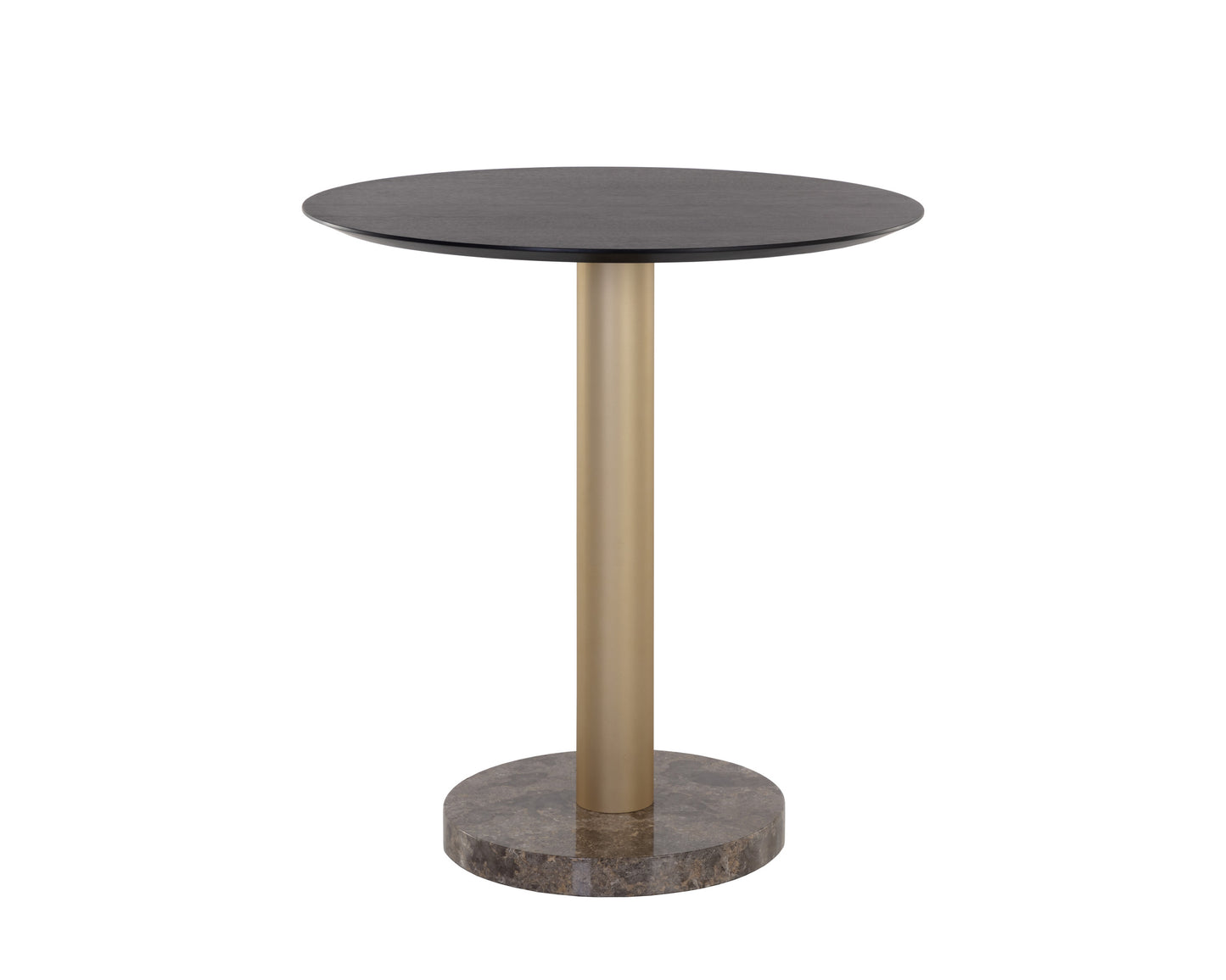 NAHLA MONACO COUNTER TABLE - GOLD - GREY MARBLE / CHARCOAL GREY