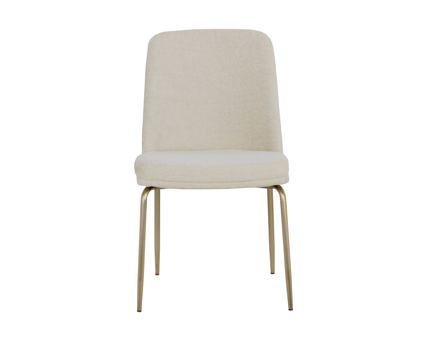 NAHLA ZEKE DINING CHAIR - ANTIQUE BRASS - BERGEN IVORY