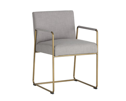 NAHLA BALFORD DINING ARMCHAIR - ARENA CEMENT