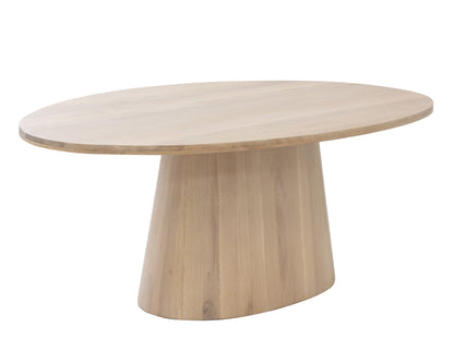 NAHLA ELINA DINING TABLE - OVAL - LIGHT OAK - 84"