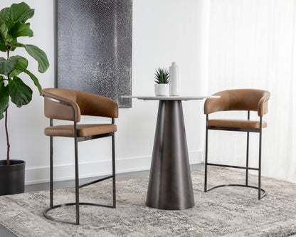 NAHLA MARRIS BARSTOOL - GUNMETAL - MILLIKEN COGNAC