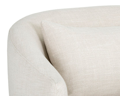 NAHLA WALSH SWIVEL LOUNGE CHAIR - EFFIE LINEN