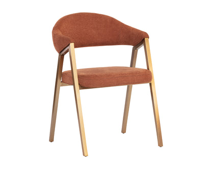 NAHLA BURGOS DINING ARMCHAIR - BELFAST RUST