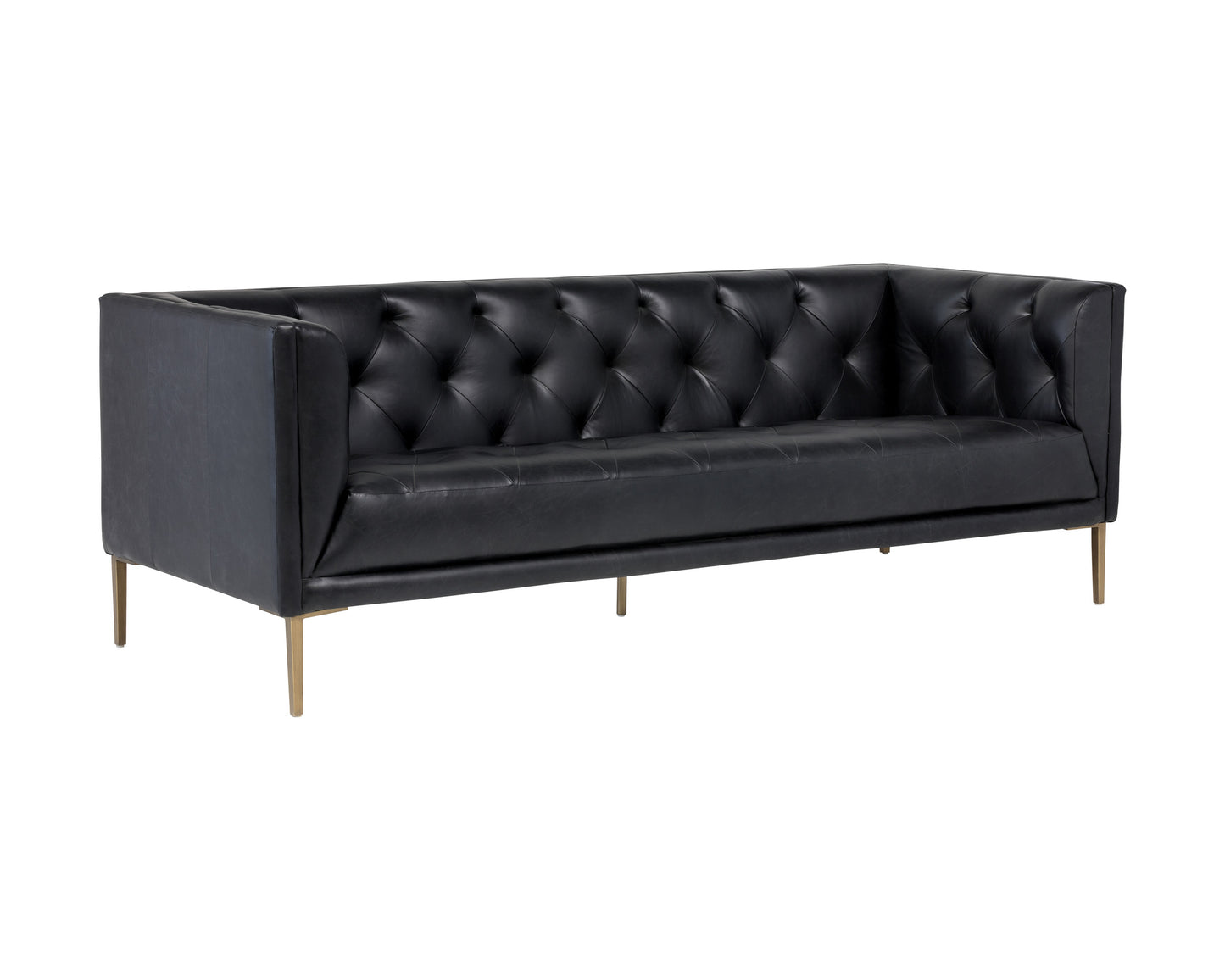 NAHLA WESTIN SOFA - VINTAGE BLACK NIGHT LEATHER