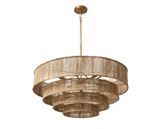 NAHLA LUMINA CHANDELIER - NATURAL JUTE