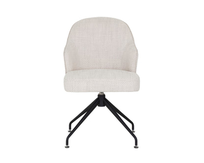 NAHLA BRETTA SWIVEL DINING CHAIR - MOTO STUCCO