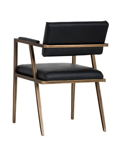 NAHLA VENTOUZ DINING ARMCHAIR - VINTAGE BLACK