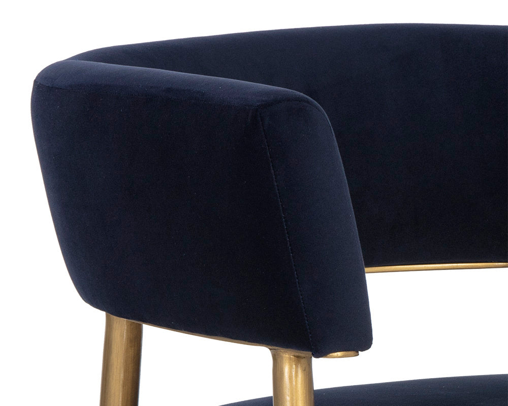 NAHLA MAESTRO DINING ARMCHAIR - ABBINGTON NAVY