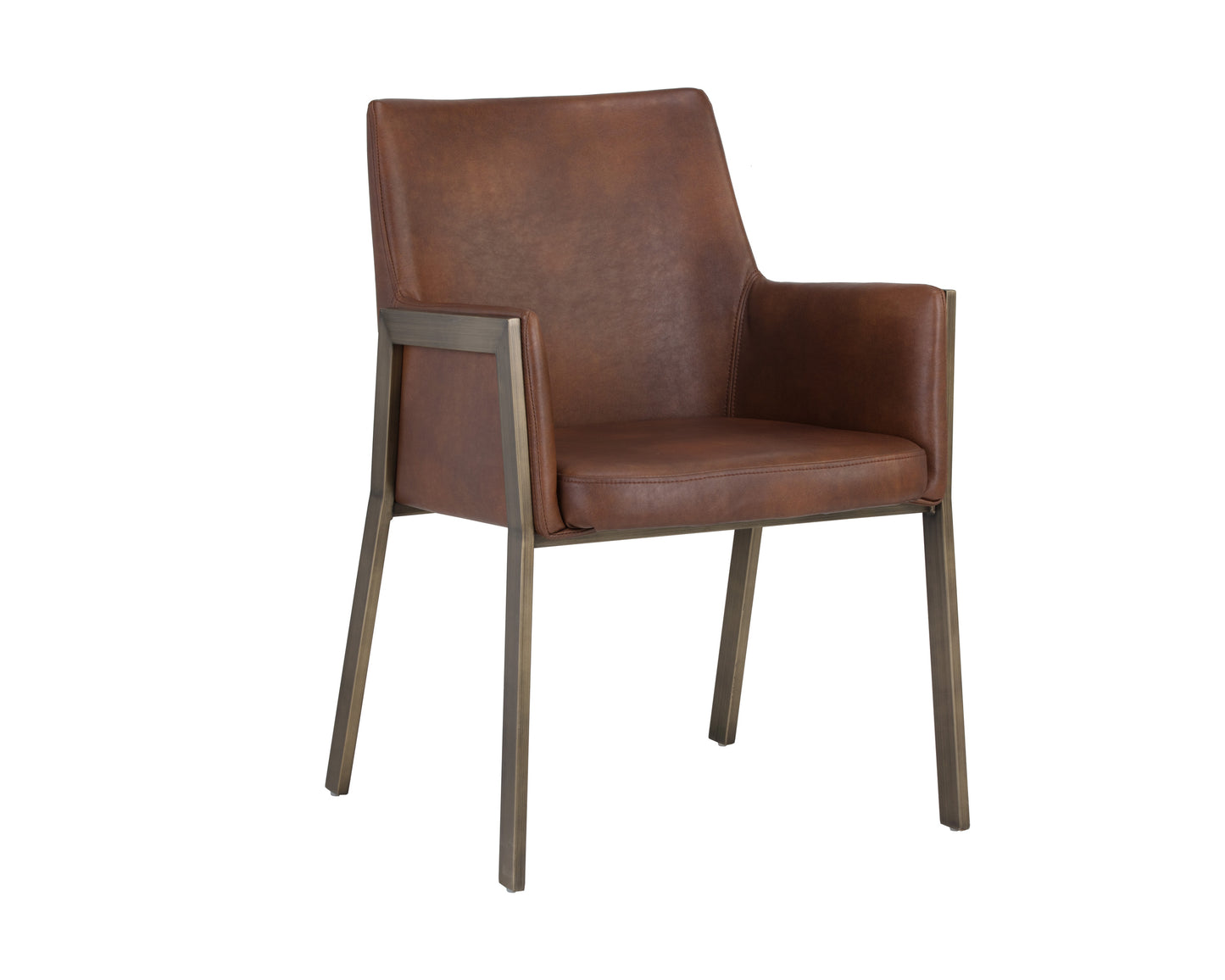 NAHLA BERNADETTE DINING ARMCHAIR - BRAVO COGNAC