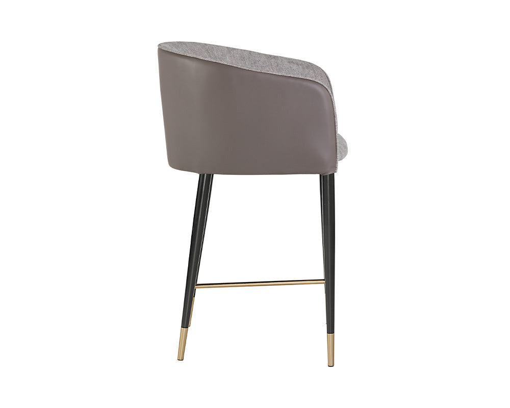 NAHLA ASHER DINING ARMCHAIR - FLINT GREY / NAPA TAUPE