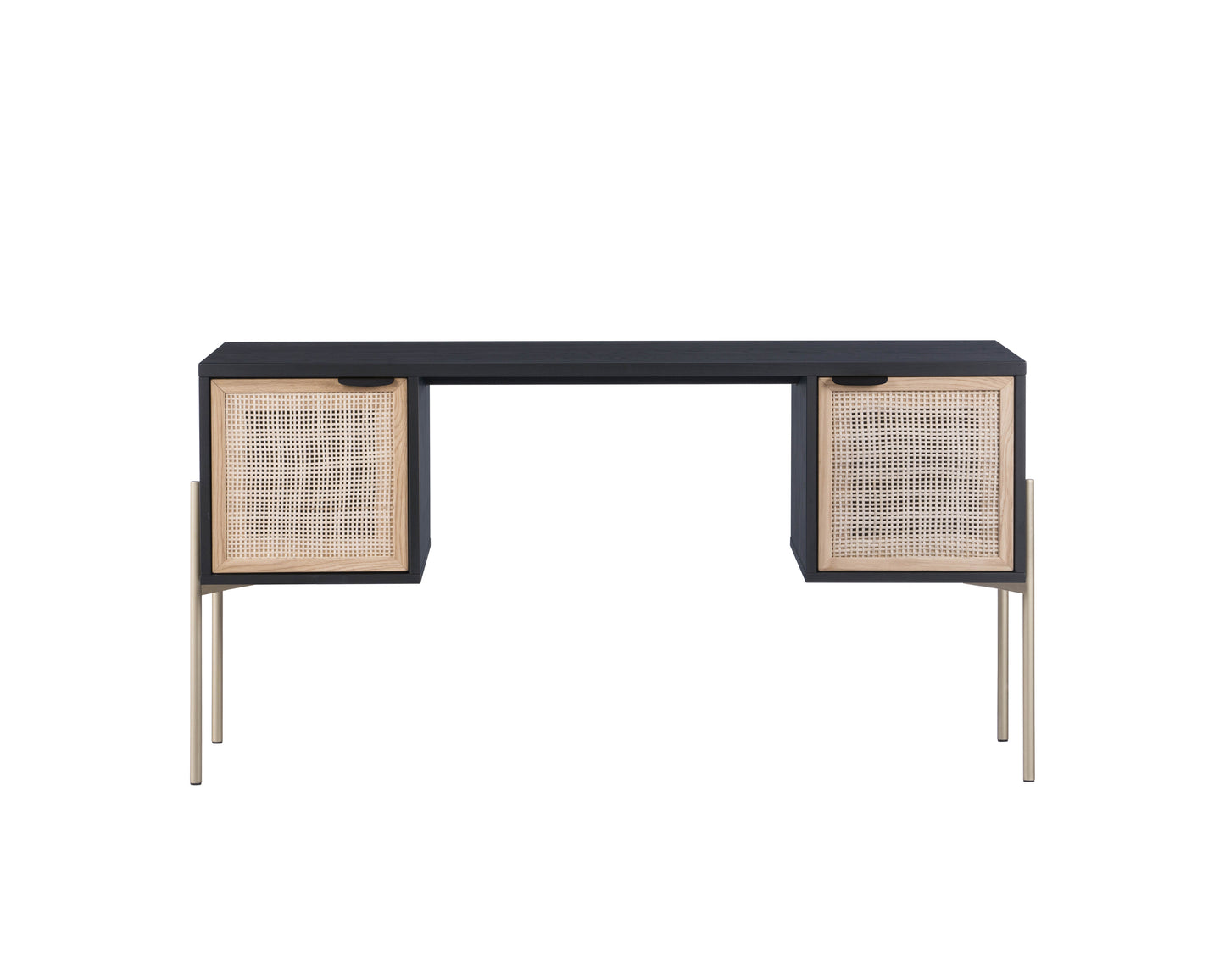 NAHLA AVIDA DESK - GOLD - BLACK/NATURAL