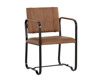 NAHLA GARRETT OFFICE CHAIR - COGNAC LEATHER