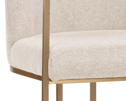 NAHLA RAYLA DINING ARMCHAIR - BELFAST OATMEAL