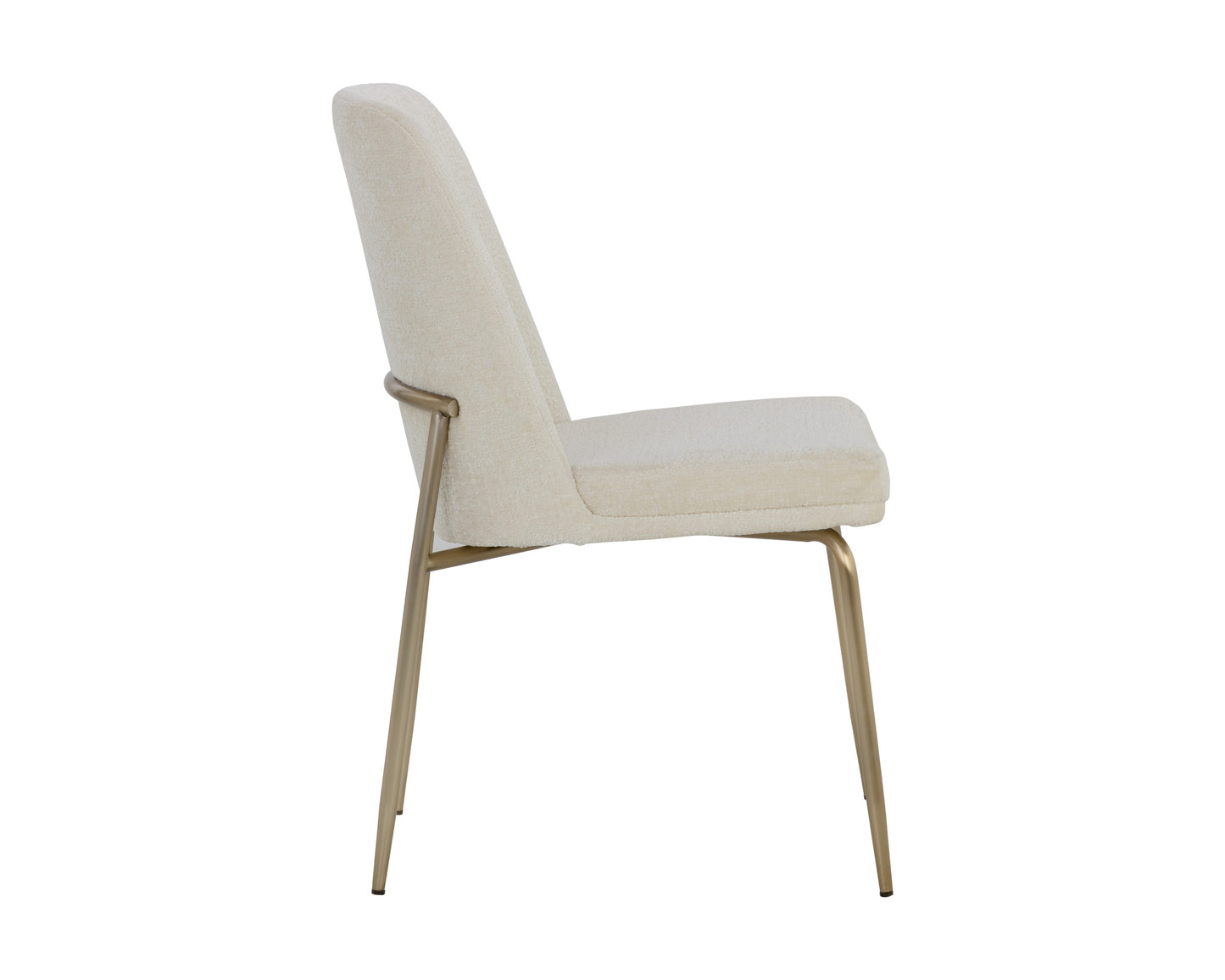 NAHLA ZEKE DINING CHAIR - ANTIQUE BRASS - BERGEN IVORY