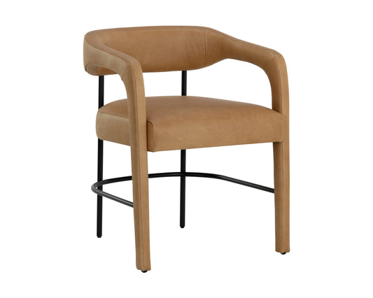 NAHLA MAVIA DINING ARMCHAIR - LUDLOW SESAME LEATHER