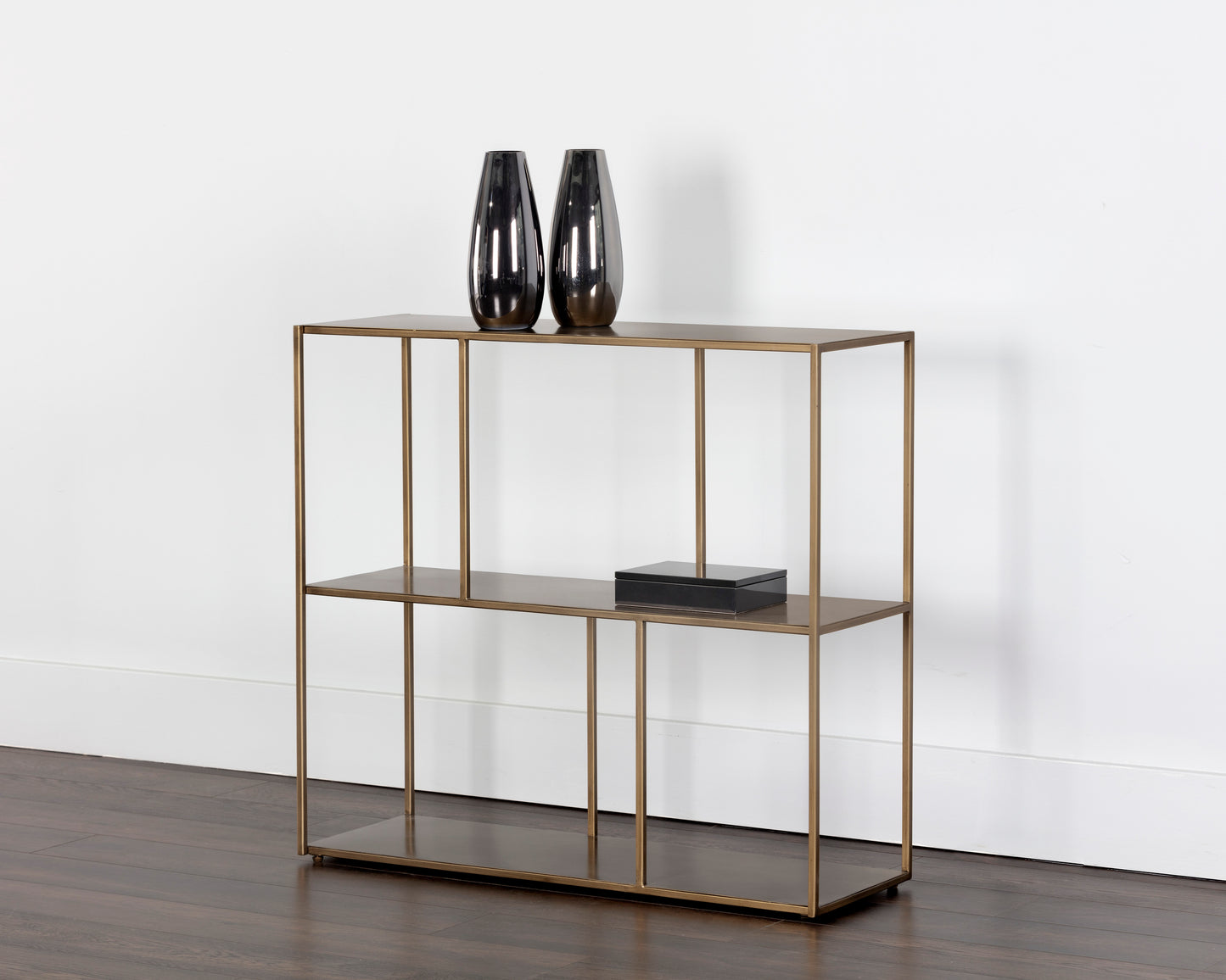 NAHLA EIFFEL LOW BOOKCASE - MEDIUM - ANTIQUE BRASS