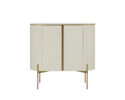 NAHLA PALOMA BAR CABINET - HIGH GLOSS CREAM