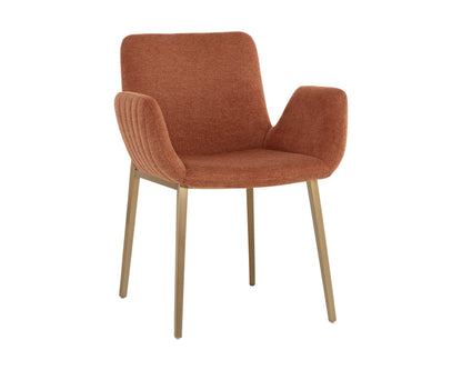 NAHLA LUCANO DINING ARMCHAIR - BELFAST RUST