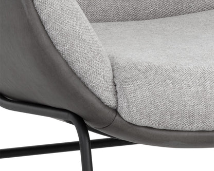 NAHLA LUCIER LOUNGE CHAIR - BELFAST HEATHER GREY / BRAVO ASH