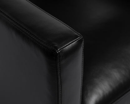 NAHLA ROGERS ARMCHAIR - CORTINA BLACK LEATHER