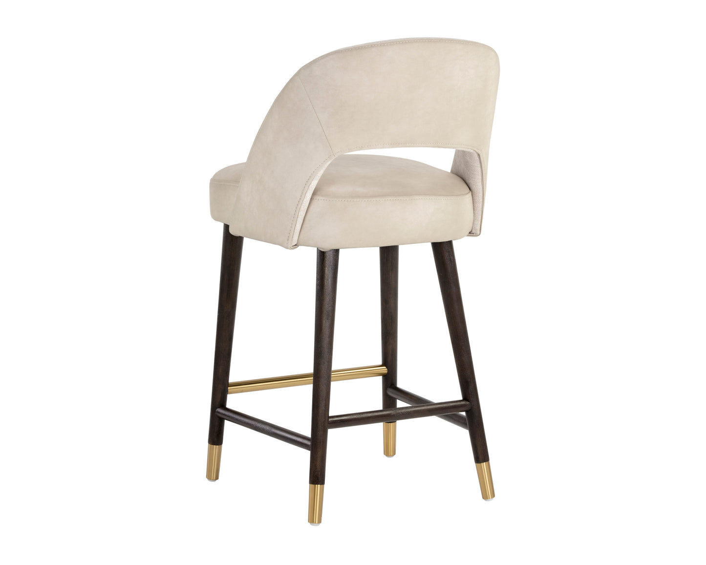 NAHLA MONAE COUNTER STOOL - BRAVO CREAM / POLO CLUB MUSLIN