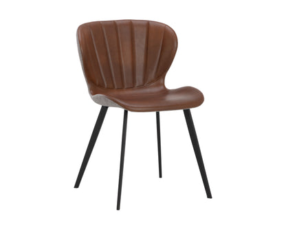 NAHLA ARABELLA DINING CHAIR - BRAVO COGNAC / NOVEMBER GREY