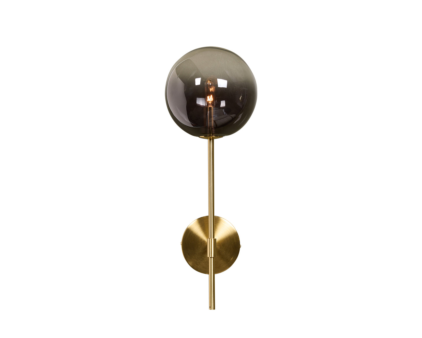 NAHLA IZORA SCONCE - BRASS - SMOKE GREY OMBRE