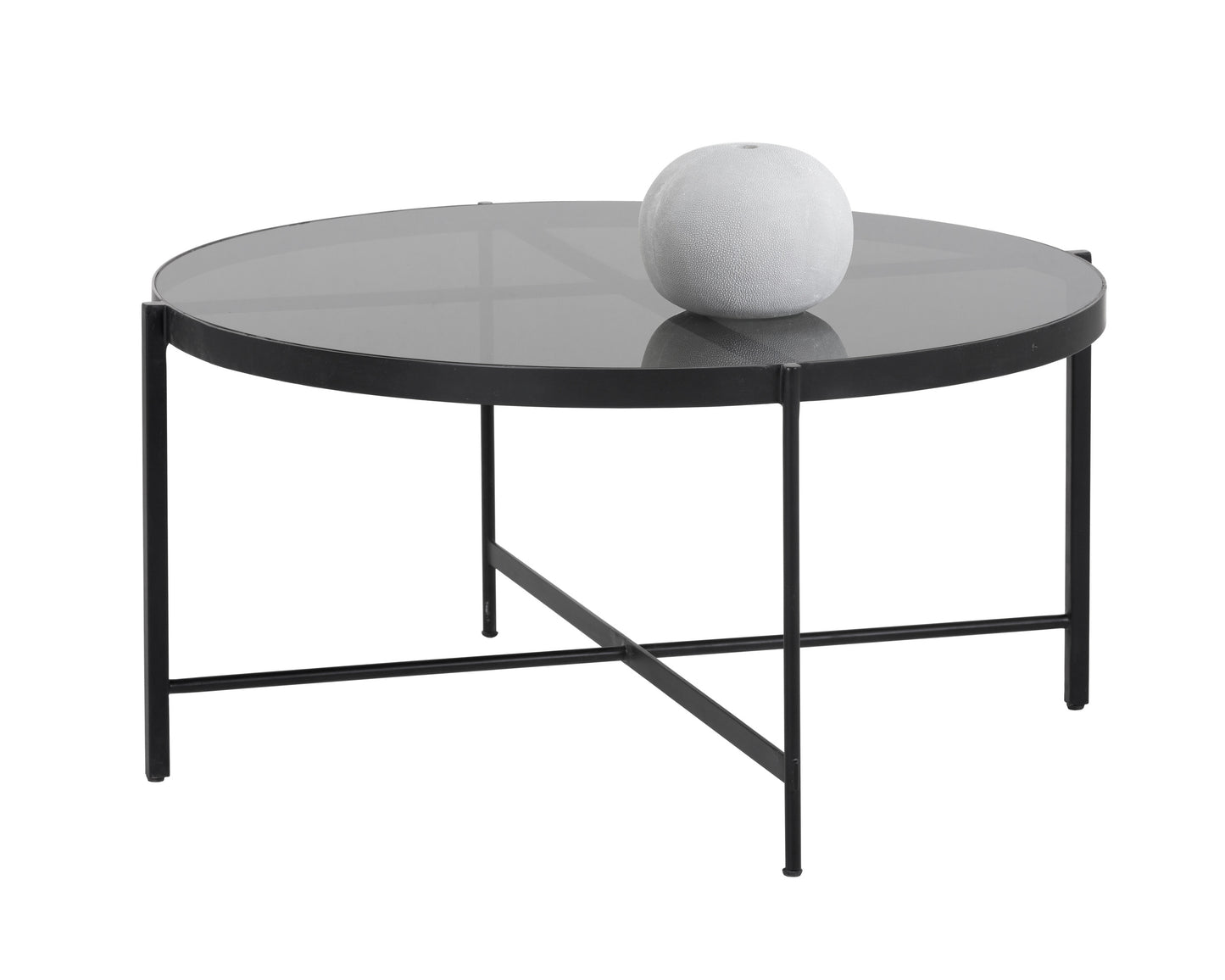 NAHLA WILLEM COFFEE TABLE - LARGE - SMOKED GLASS