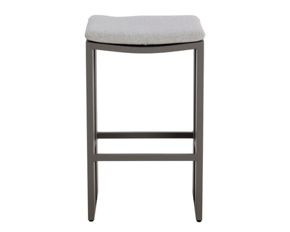 NAHLA VERIN BARSTOOL - WARM GREY - GRACEBAY LIGHT GREY