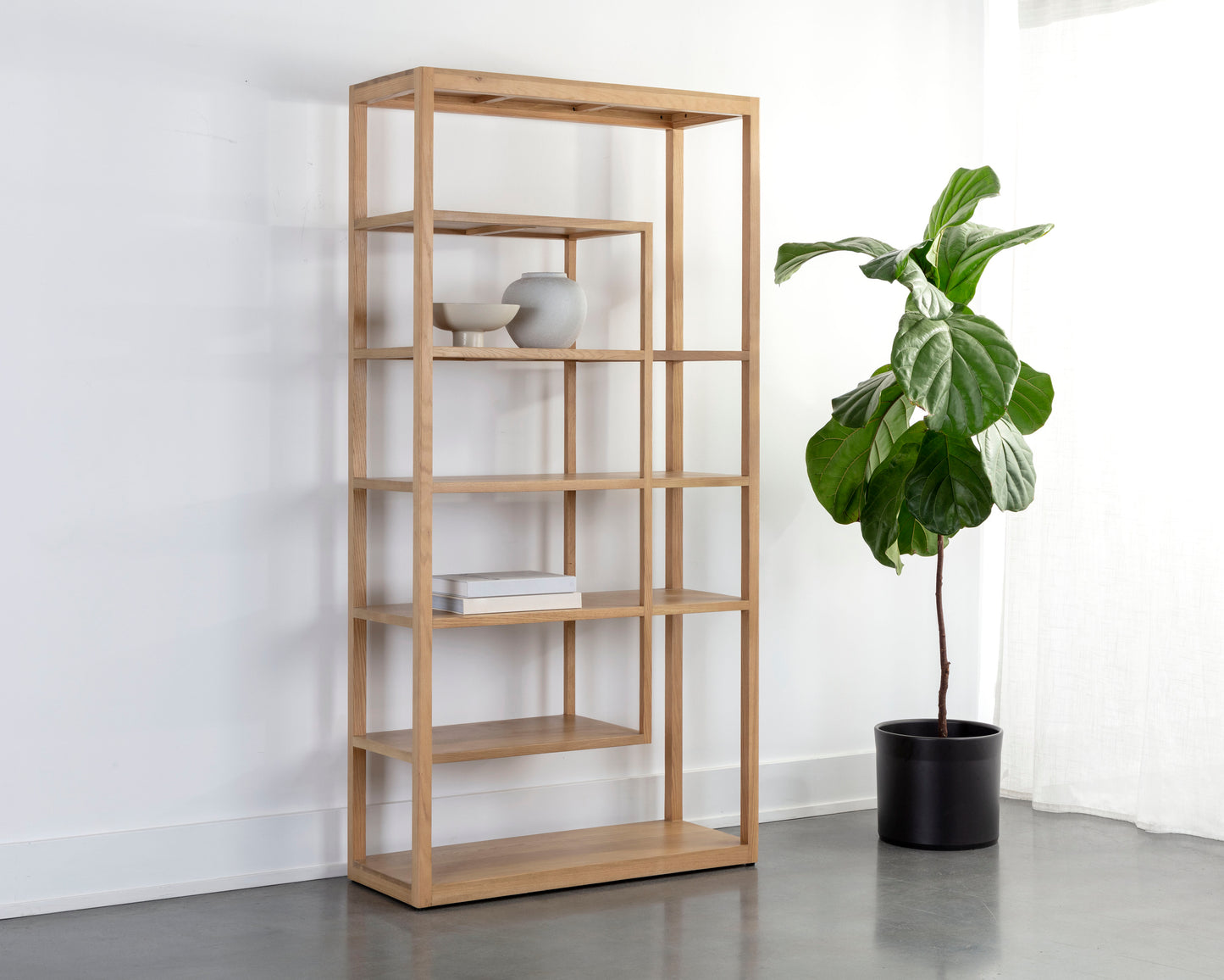 NAHLA KENZIE BOOKCASE - RUSTIC OAK