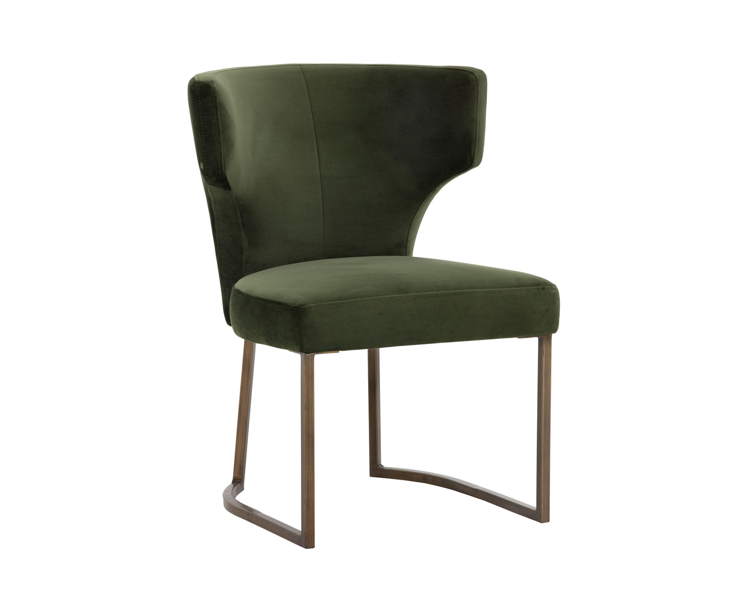 NAHLA YORKVILLE DINING CHAIR - MOSS GREEN