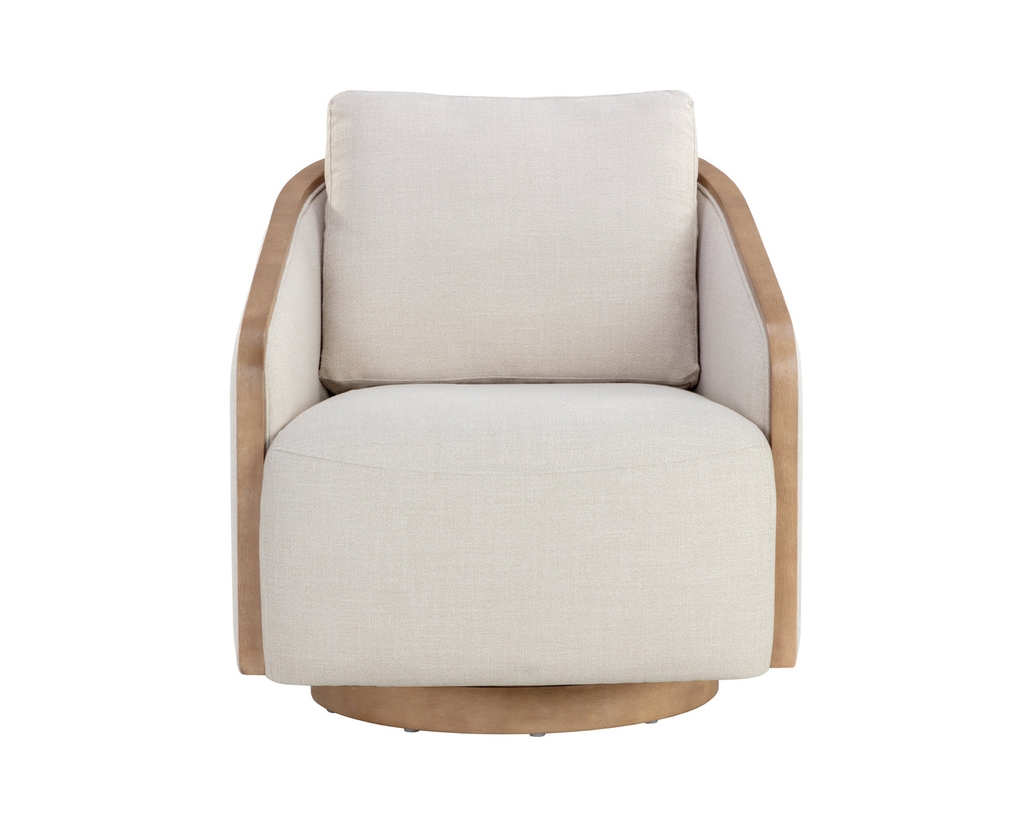 NAHLA TASIA SWIVEL LOUNGE CHAIR - EFFIE LINEN