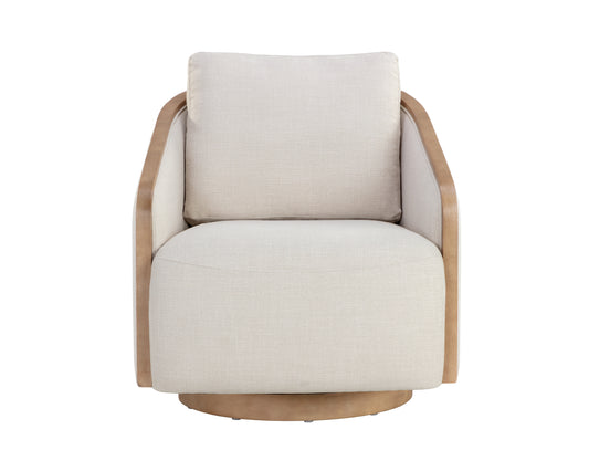 NAHLA TASIA SWIVEL LOUNGE CHAIR - EFFIE LINEN