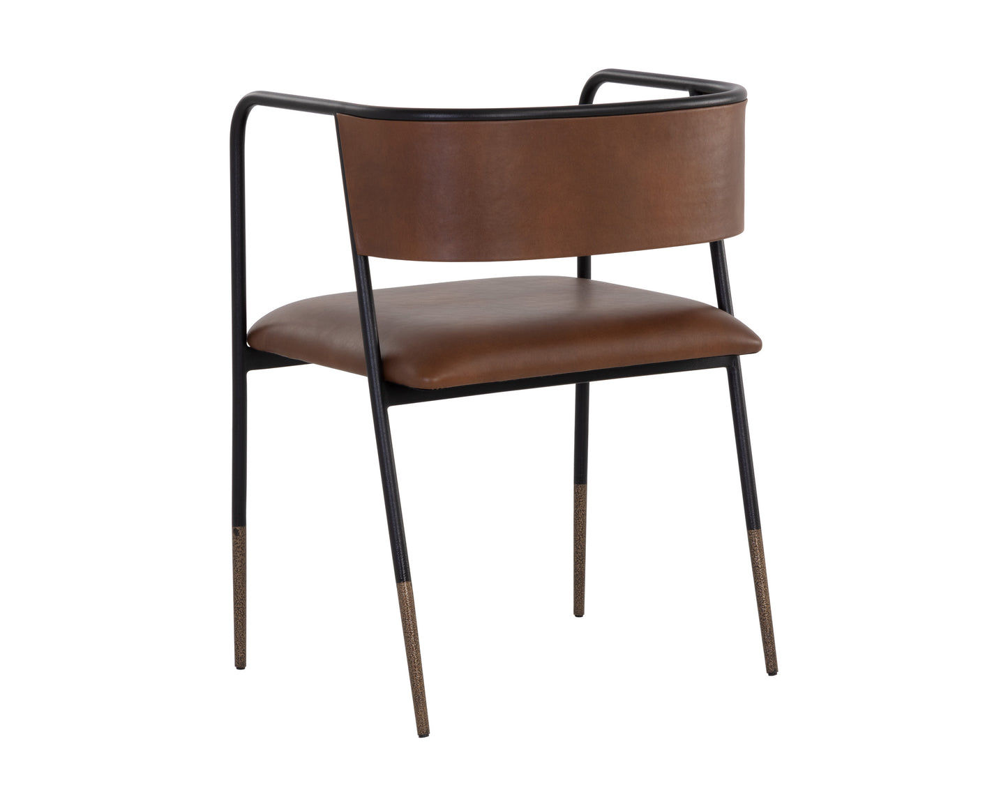 NAHLA BRENAN DINING ARMCHAIR - BRAVO COGNAC