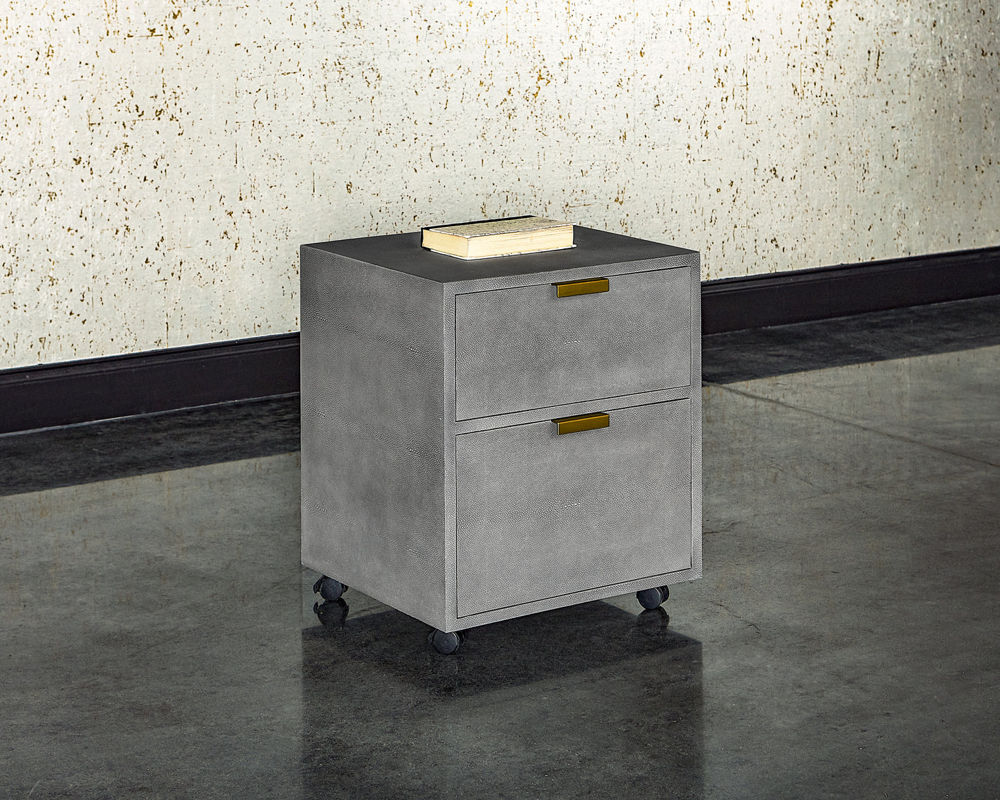 NAHLA JIRO FILE CABINET - GREY SHAGREEN