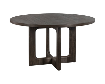 NAHLA CYPHER DINING TABLE TOP - WOOD - DARK BROWN - 55"