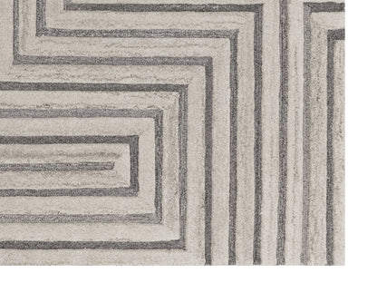 NAHLA OSLOW HAND-TUFTED RUG - BEIGE / GREY - 10' X 14'