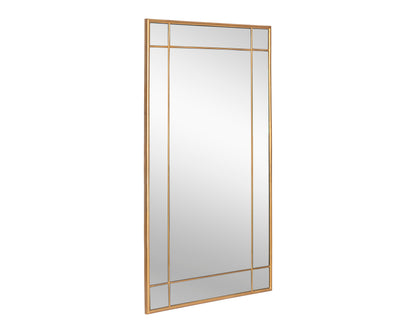 NAHLA PASADENA FLOOR MIRROR - BRASS