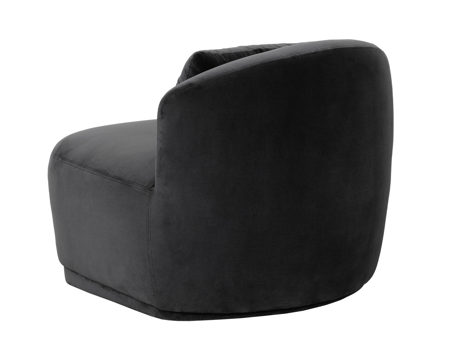 NAHLA SORAYA SWIVEL ARMLESS CHAIR - SHADOW GREY