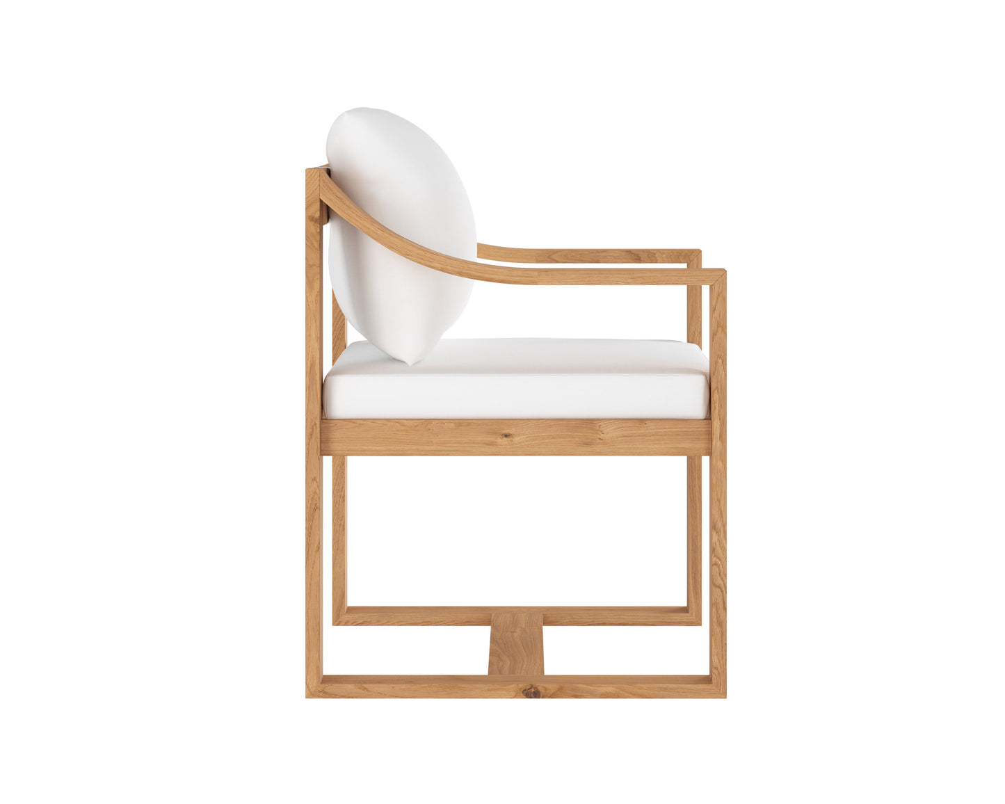 NAHLA TAHITI DINING ARMCHAIR - STINSON WHITE