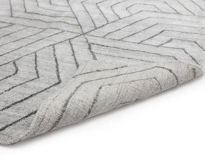 NAHLA MAZEY HAND-LOOMED RUG - GREY - 6' X 9'